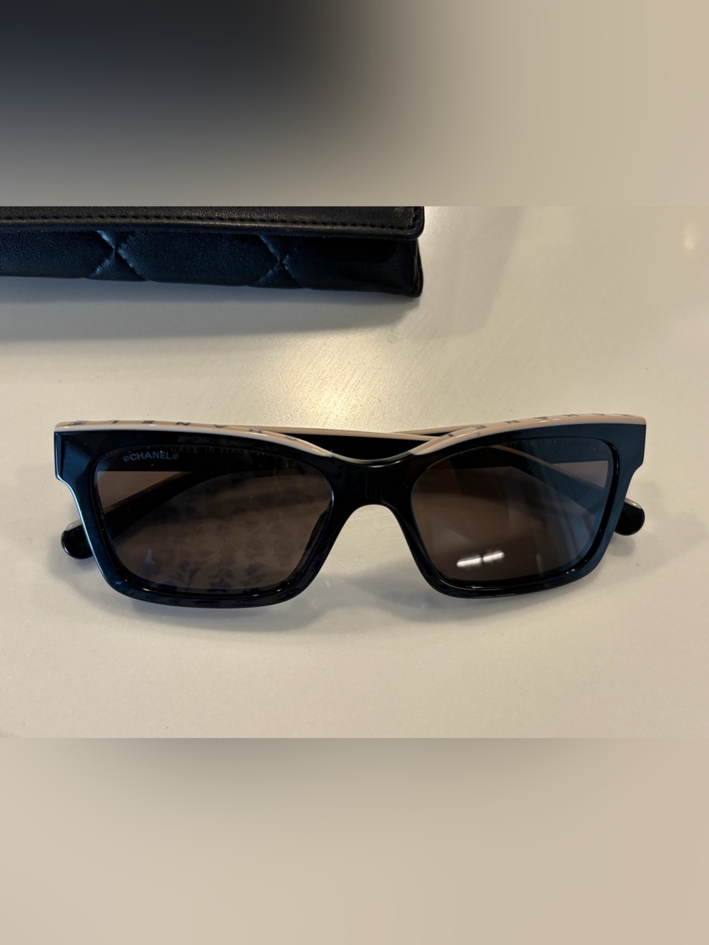 Authentic Chanel Square Sunglasses Model 5417 (Black & Beige) - Picture 3 of 10